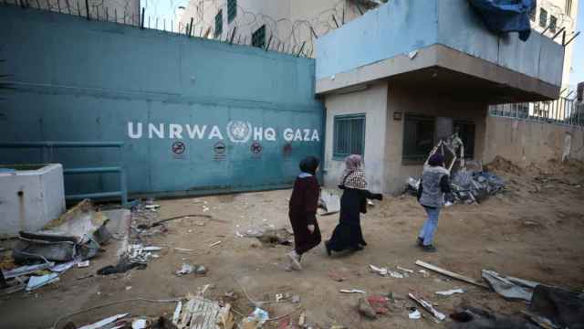 Sede de la Agencia de Naciones Unidas para los refugiados de Palestina (UNRWA) en Gaza, el 21 de febrero de 2024.