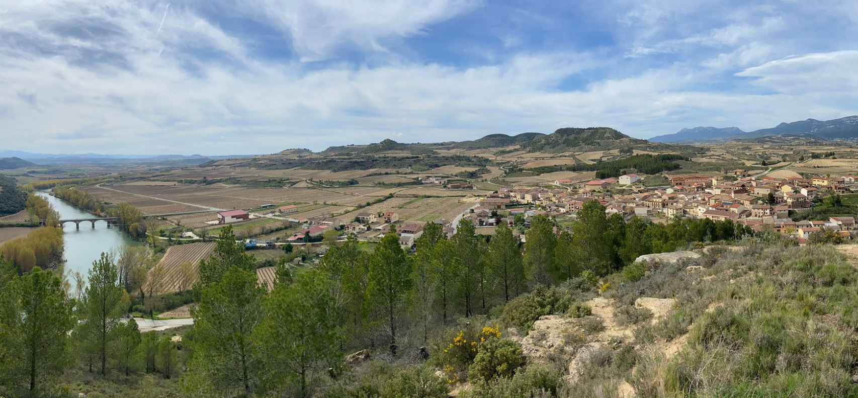 Vista desde un mirador de Baños de Ebro