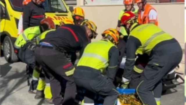 Imagen del rescate por parte del Consorcio de Bomberos de la provincia de Alicante.