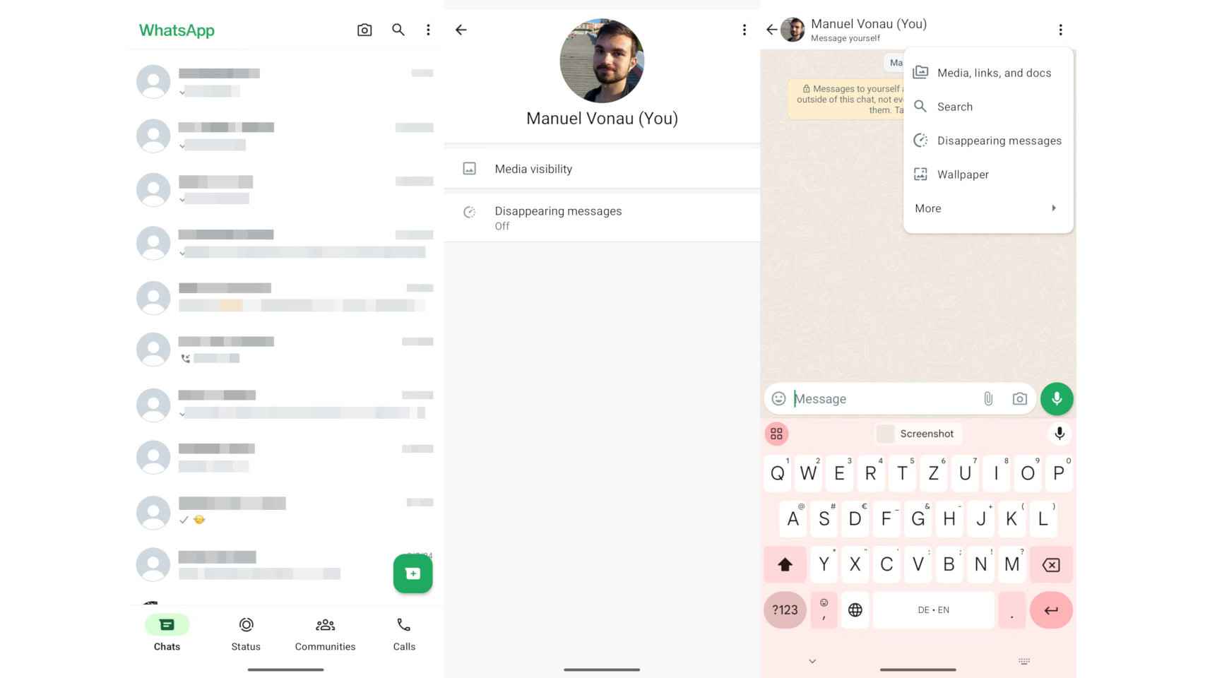 Nuevo diseño de la app de WhatsApp para Android en color blanco
