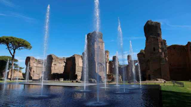 Las termas de Caracalla, en Roma, que han recuperado el agua recientemente.