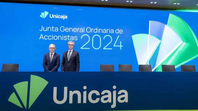 Isidro Rubiales, CEO de Unicaja, y José Sevilla, presidente no ejecutivo.
