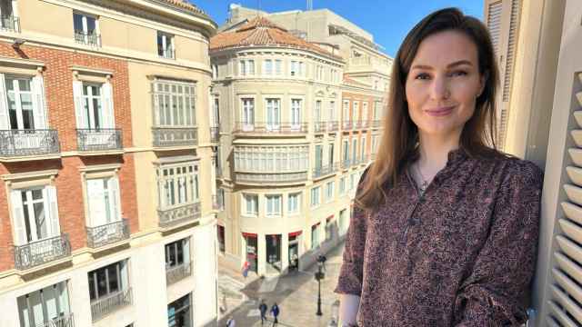 Lena Hackelöer, CEO de Brite Payments, posa para EL ESPAÑOL de Málaga en un balcón de la oficina de Málaga.