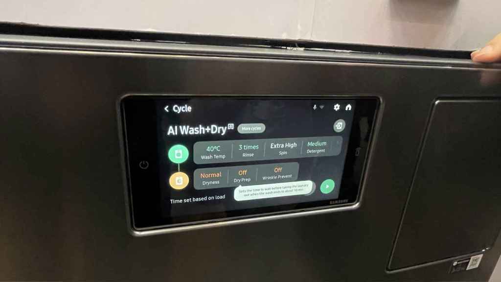 La función AI Wash de la lavadora.