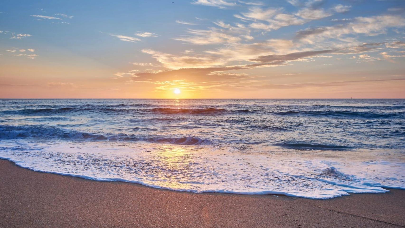 Atardecer en una playa