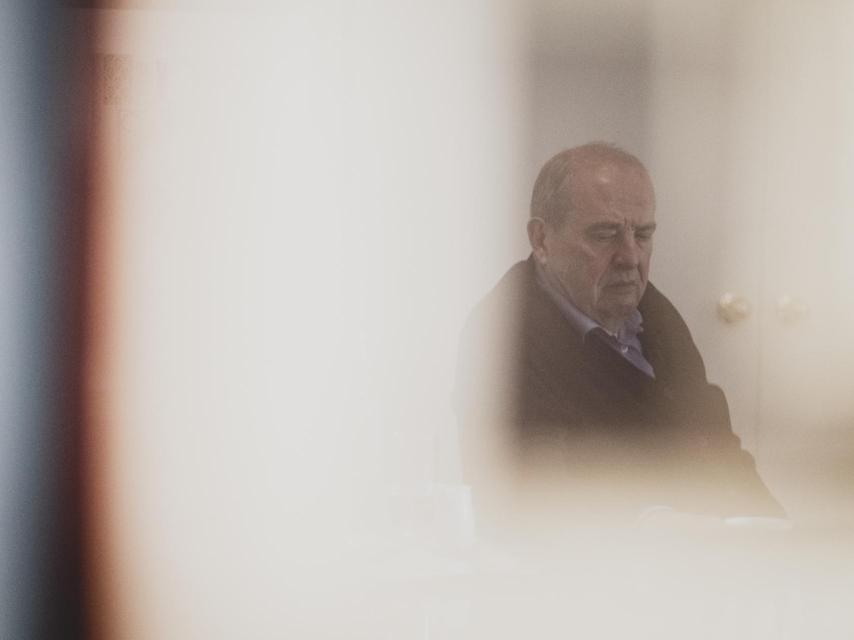 Javier Elorza, durante la entrevista.