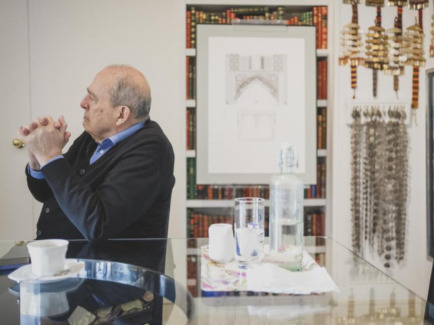 Javier Elorza, durante la entrevista.