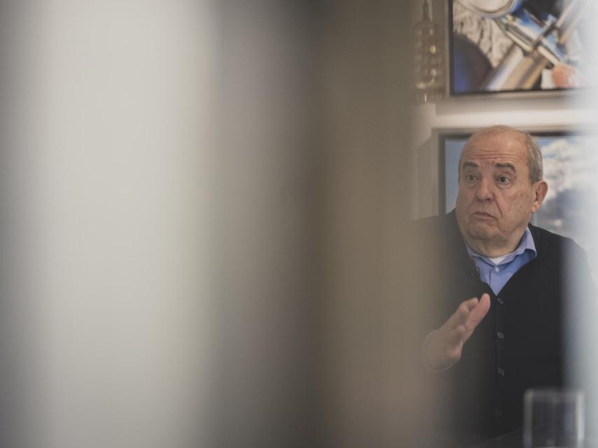Javier Elorza, durante la entrevista.