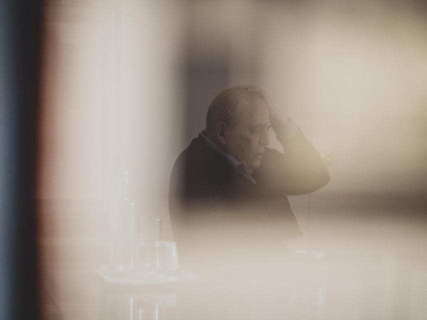 Javier Elorza, durante la entrevista.