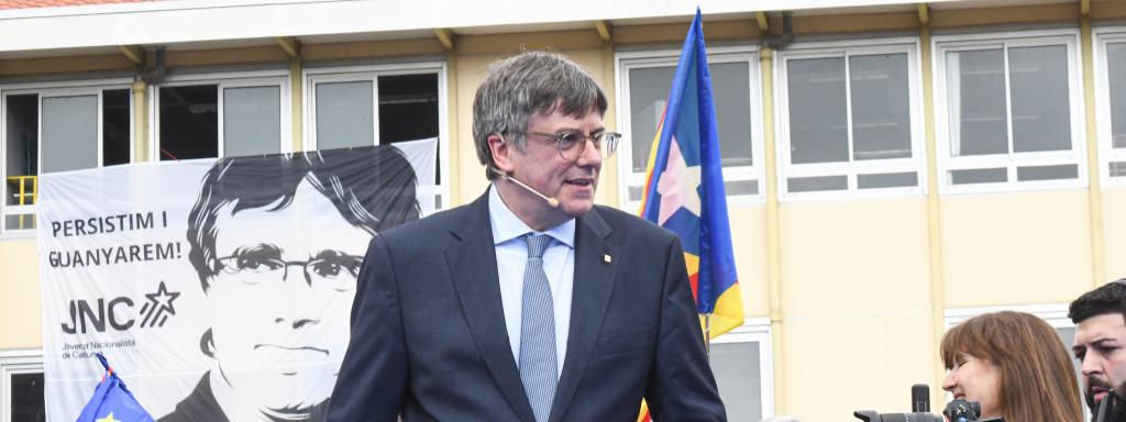 El expresidente de la Generalitat y candidato de Junts a las elecciones catalanas, Carles Puigdemont.