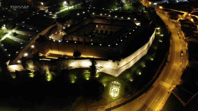 Vista aérea de la muralla y el interior del castillo de Zamora