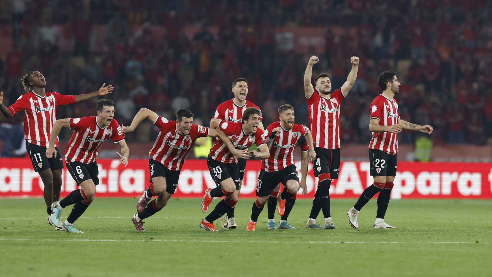 El Athletic celebra el título de Copa frente al Mallorca.
