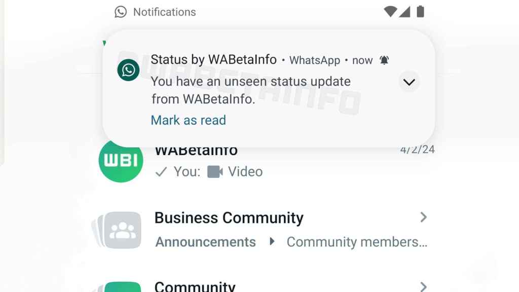 Notificación WhatsApp estado