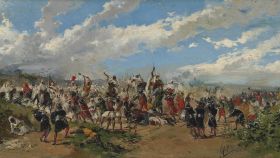 La mal llamada batalla del Guadalete, según el pincel de Mariano Barbasán.