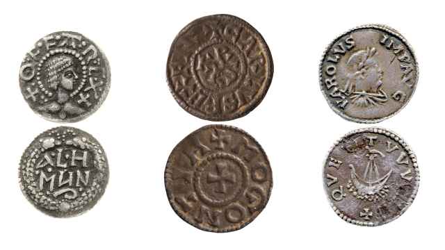 Algunas de las monedas de plata analizadas