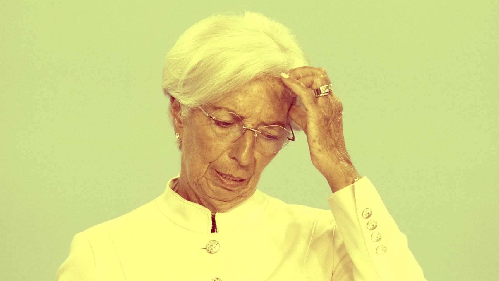 La presidenta del BCE, Christine Lagarde, durante una rueda de prensa.