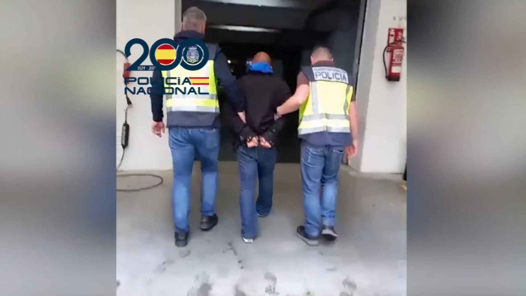 Detención del acusado en Moaña (Pontevedra).