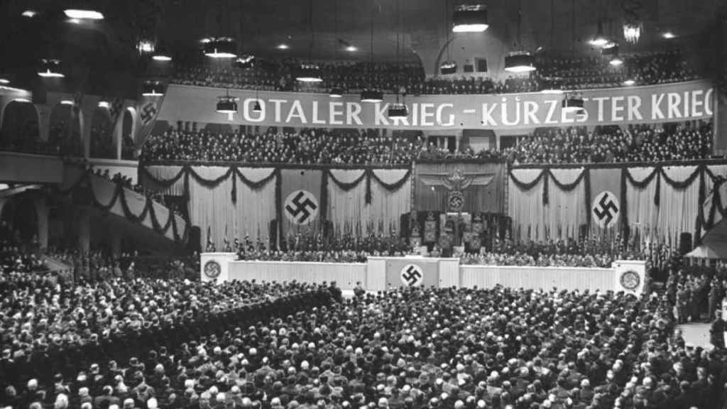 Mitín de Goebbels del 18 de febrero de 1943 en el Palacio de los Deportes de Berlín