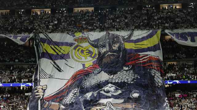 Mosaico del Bernabéu durante el Real Madrid - Manchester City.