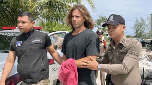 Daniel Sancho tras ser detenido en Tailandia. Agosto de 2023.