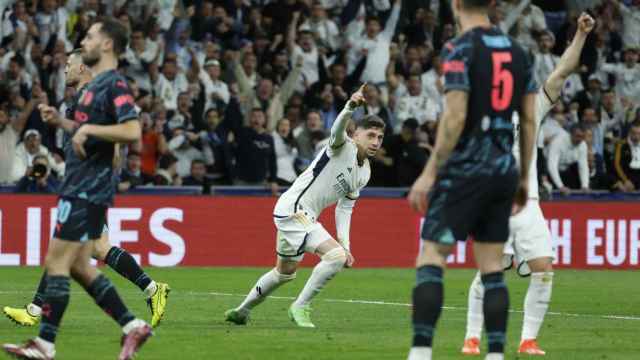 Fede Valverde celebra el gol del 3-3 en el partido entre Real Madrid y Manchester City