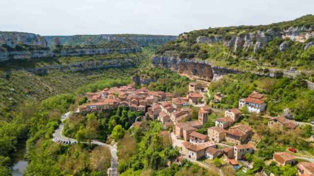 Vista aérea de un pueblo de la provincia de León