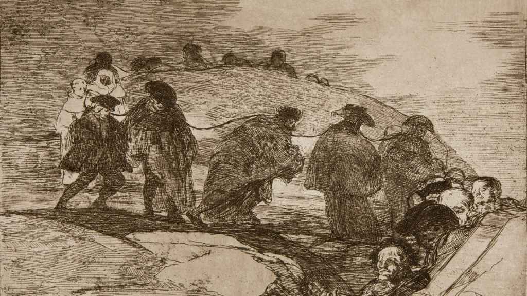 'No saben el camino', grabado de Francisco de Goya en 1814-1815.