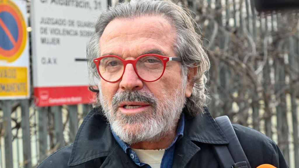 Pepe Navarro en una fotografía tomada en Madrid, en febrero de 2023, durante una visita a los juzgados.