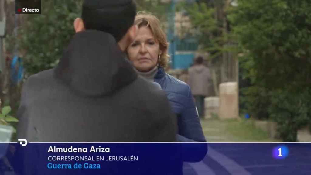 Almudena Ariza en 'Telediario 1'.