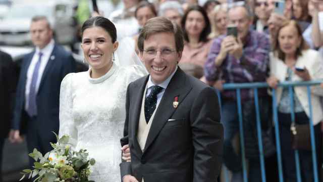José Luis Martínez Almeida y Teresa Urquijo durante su boda, el pasado sábado 6 de abril de 2024.