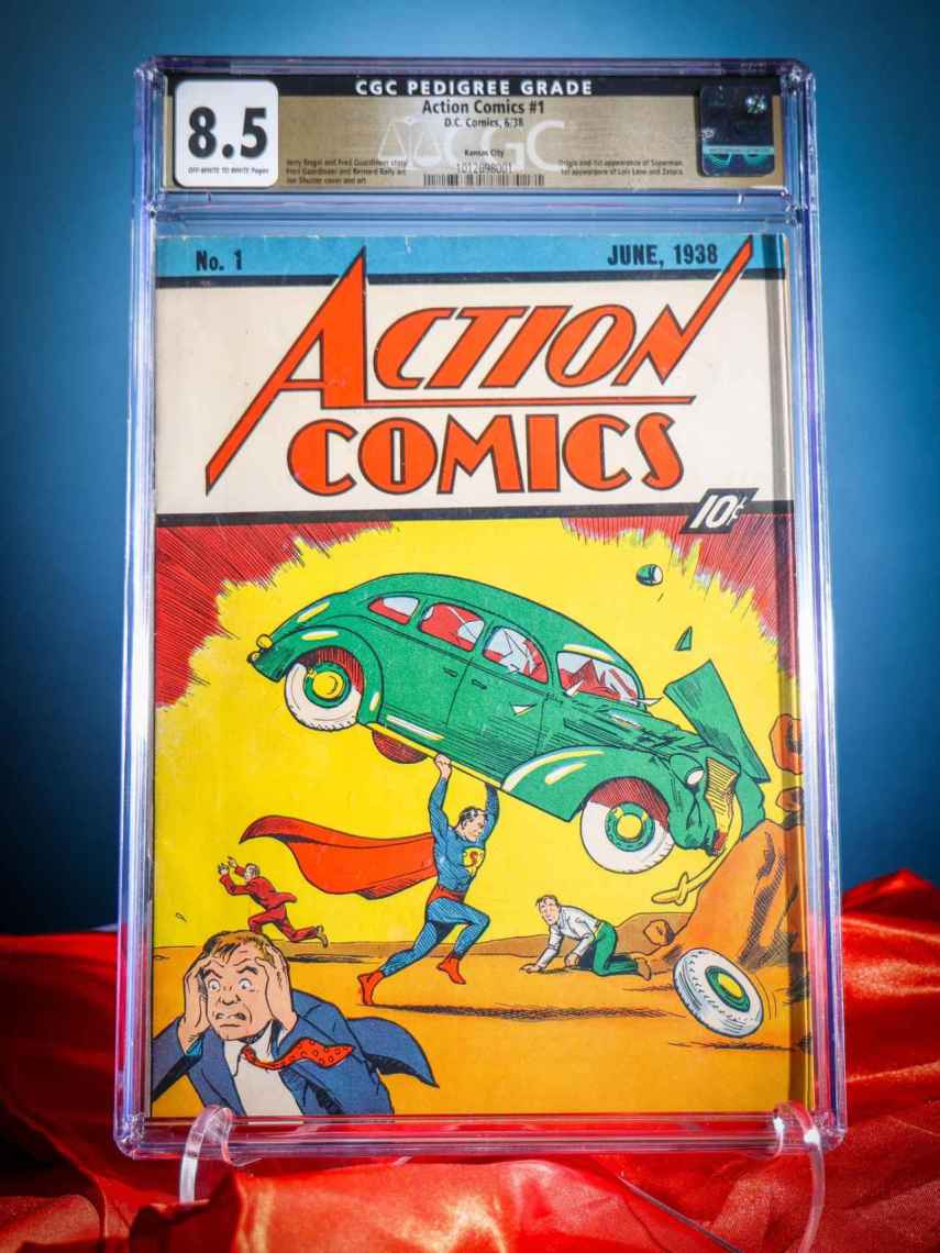 Portada del ejemplar de 'Action Comics #1' subastado por 6 millones de dólares. Foto: EFE/Heritage Auction/Josh David Jordan