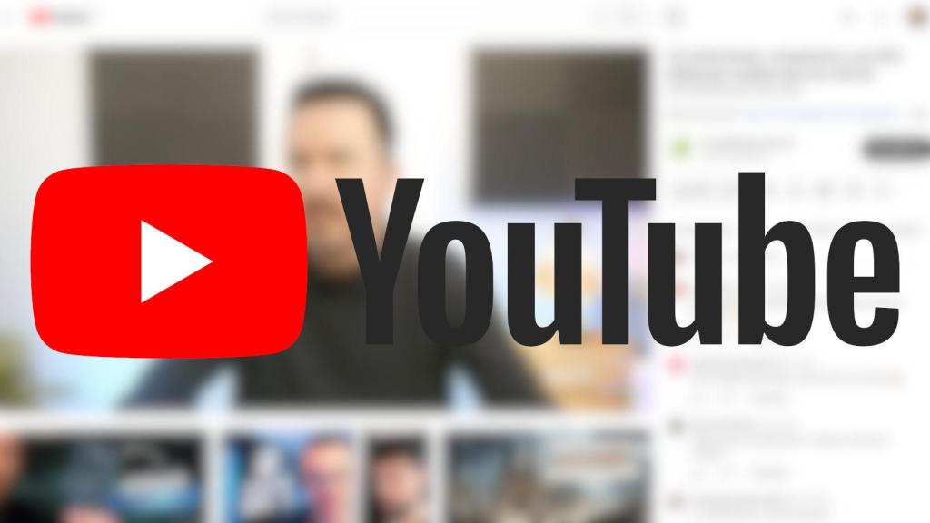 Logotipo de YouTube sobre el nuevo diseño de la página