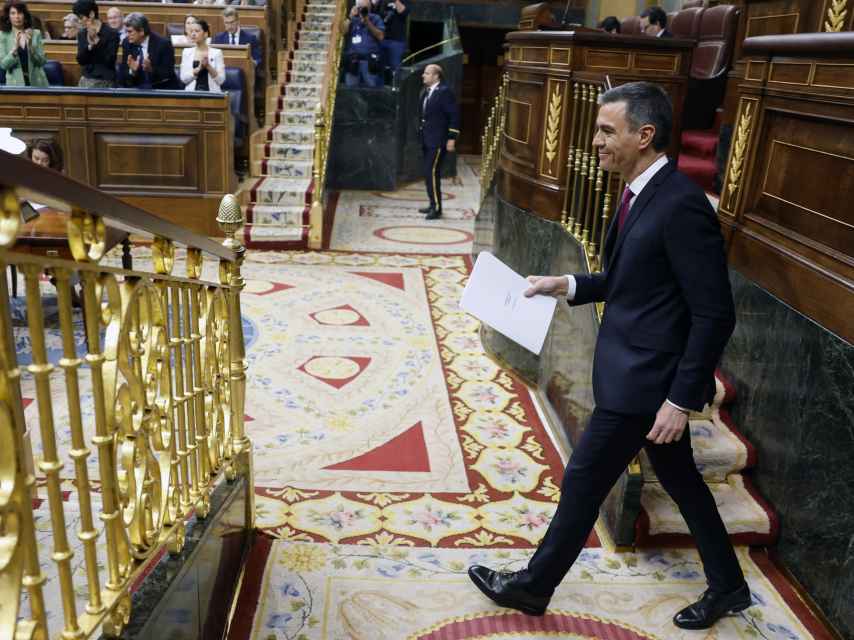 Pedro Sánchez, esta martes, en el Congreso de los Diputados.