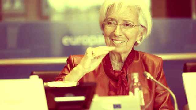 La presidenta del BCE, Christine Lagarde, durante una comparecencia  en la Eurocámara