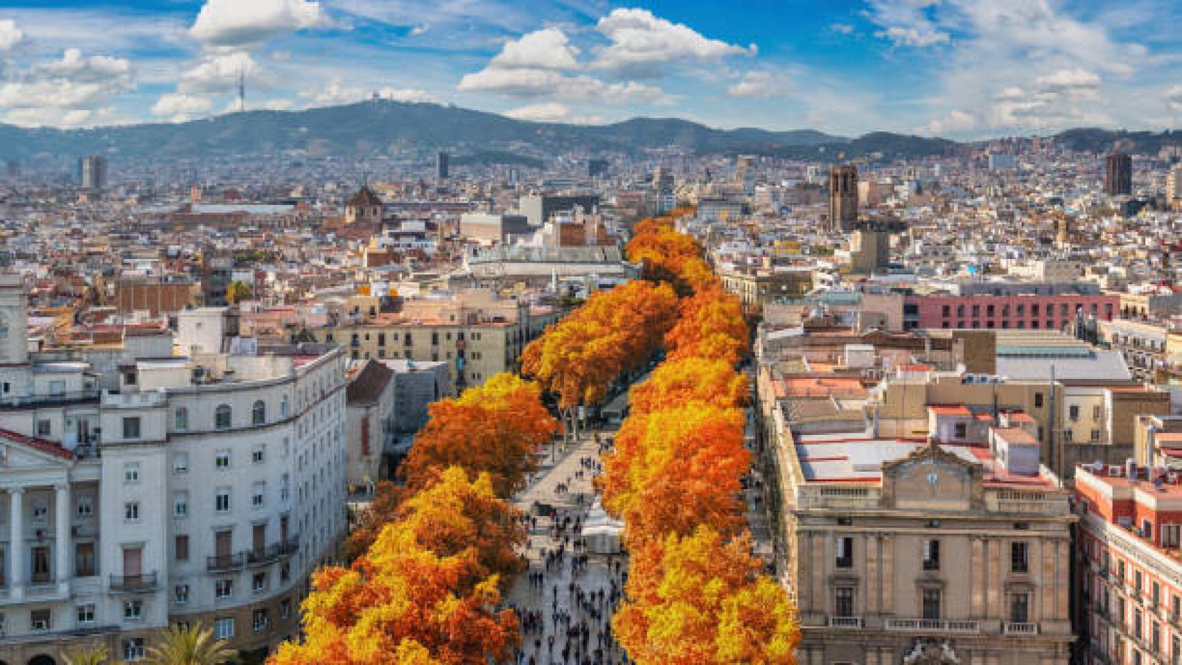 Vista aérea de la ciudad de Barcelona