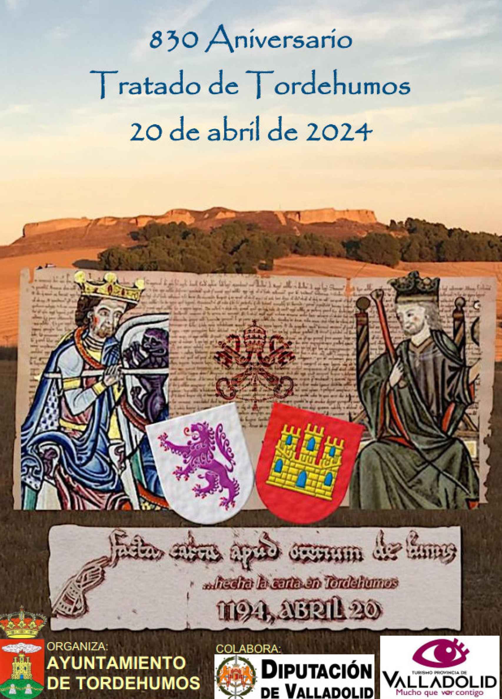 Cartel del 830 aniversario del Tratado de Tordehumos