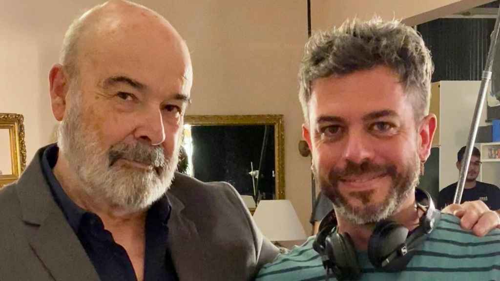 Luis Arribas junto a Antonio Resines en una fotografía publicada el 28 de agosto de 2023.