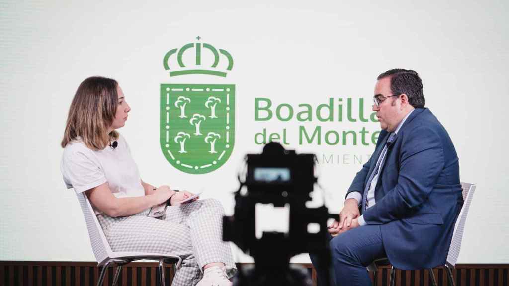 Javier Úbeda durante su entrevista con Madrid Total en las oficinas de El Español.