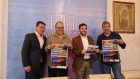 el concejal de Turismo del Ayuntamiento de Zamora, Christoph Strieder;  el diputado de Cultura y Turismo, Víctor López de la Parte; Pepe Villarrubia, organizador de la jornada; y Quico Cruz, de Toro Incoming, en la presentación del I Congreso de Experiencias Turísticas que se celebra en España