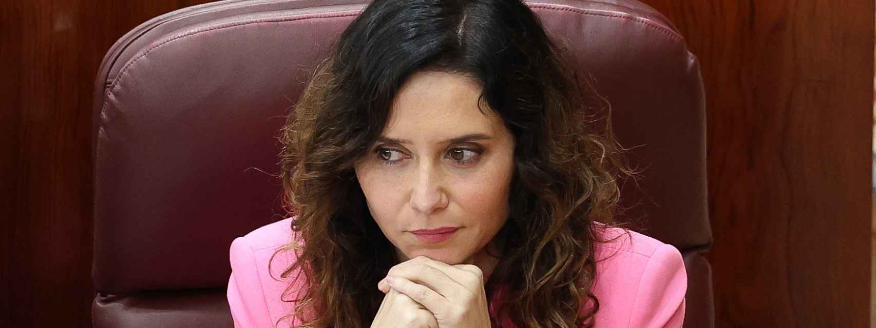 La presidenta de la Comunidad de Madrid, Isabel Díaz Ayuso, este jueves en la Asamblea.