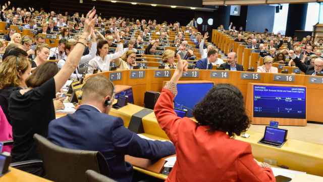 El pleno de la Eurocámara, durante la votación de este jueves en Bruselas