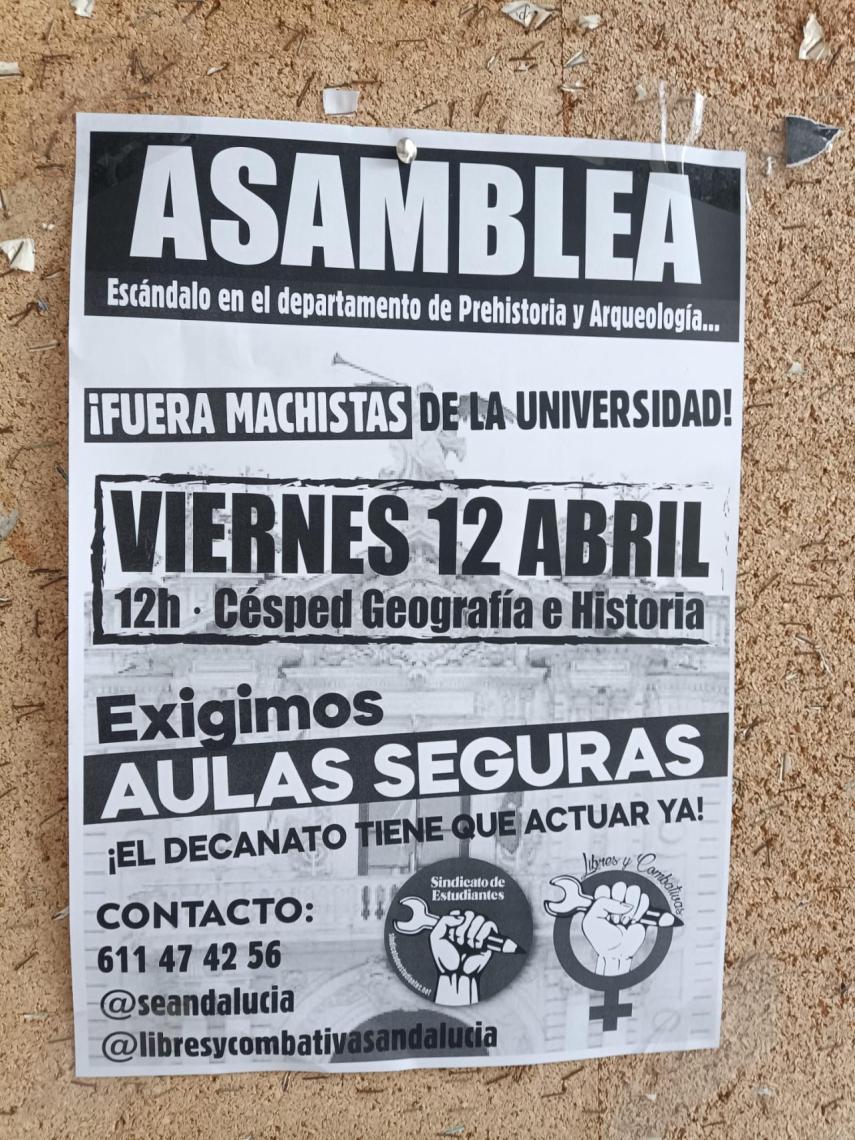 Cartel de la convocatoria de asamblea.