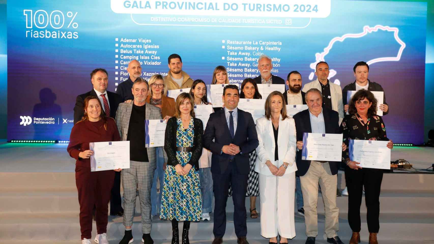 Gala Provincial del Turismo, celebrada en Vigo el 10 de abril de 2024.