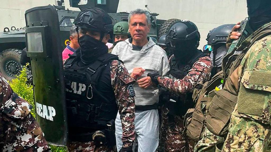 Jorge Glas durante su detención la semana pasada.