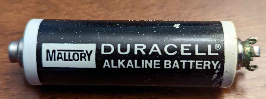 Battery manufactured by Mallory with the new Duracell brand.