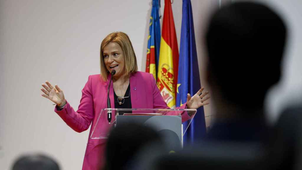 Pilar Bernabé, durante la presentación del Valencia Silicon Cluster.