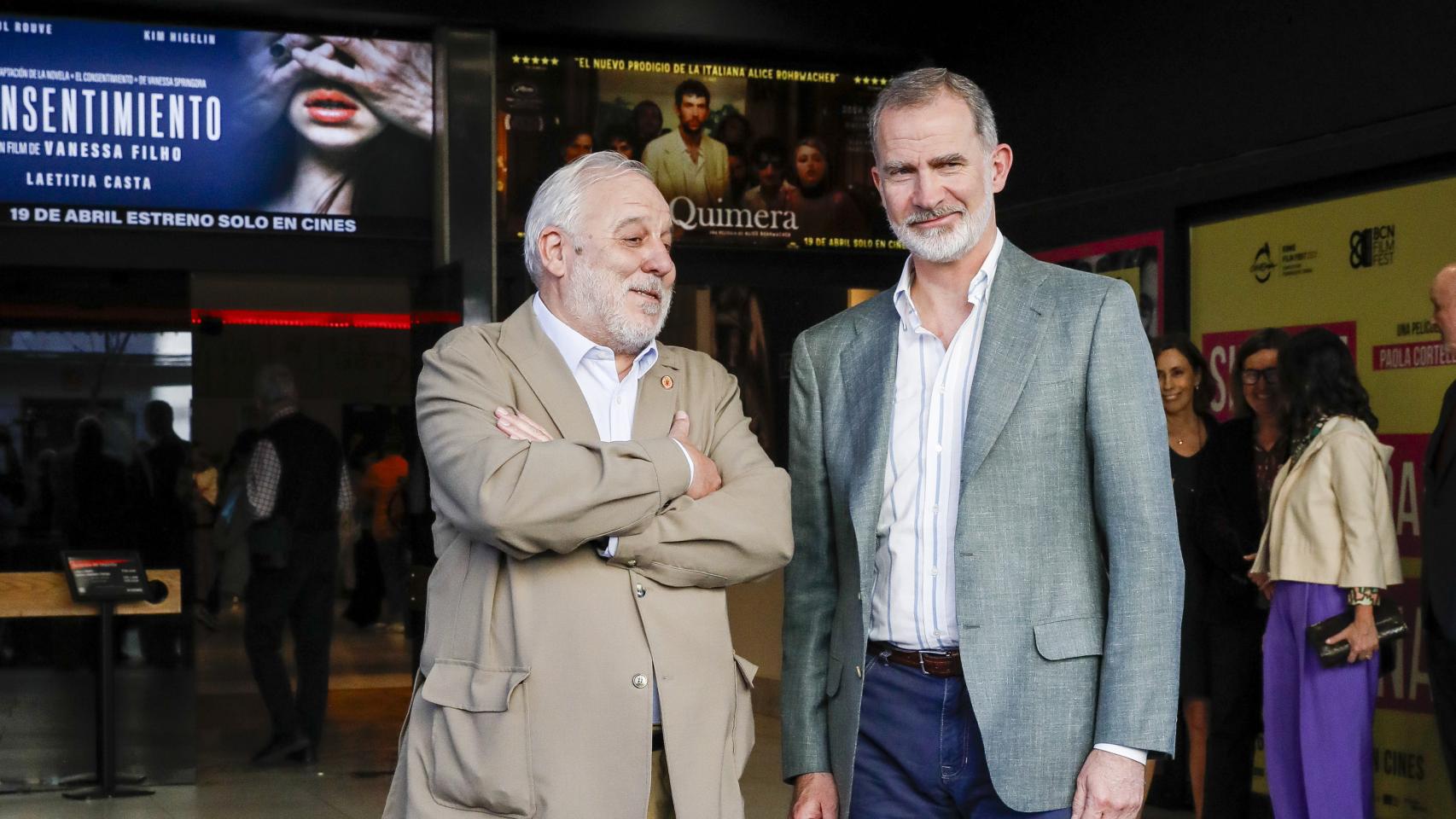 El rey Felipe VI y José Luis López-Linares, este viernes, 12 de abril.