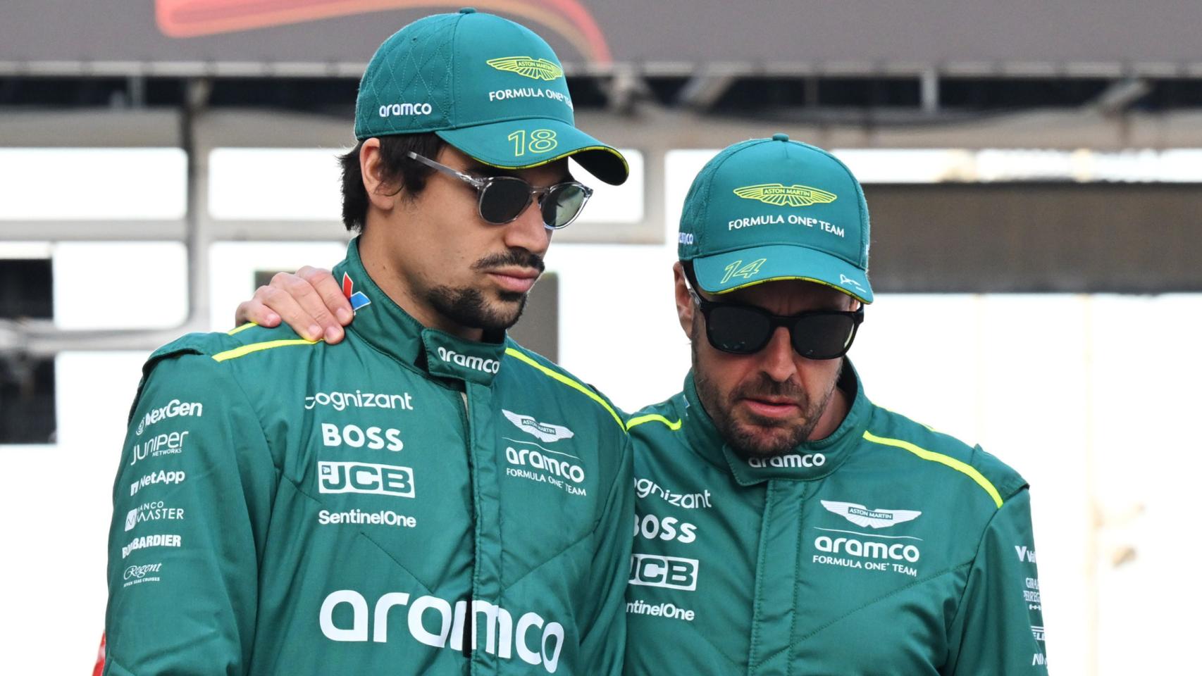 Fernando Alonso junto a Lance Stroll en Baréin 2024