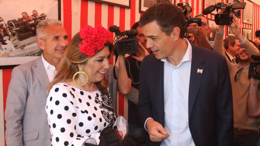 Pedro Sánchez y Susana Díaz, en la Feria de Sevilla.
