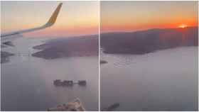 La espectacular entrada en avión por la ría de Vigo que enamora a las redes sociales